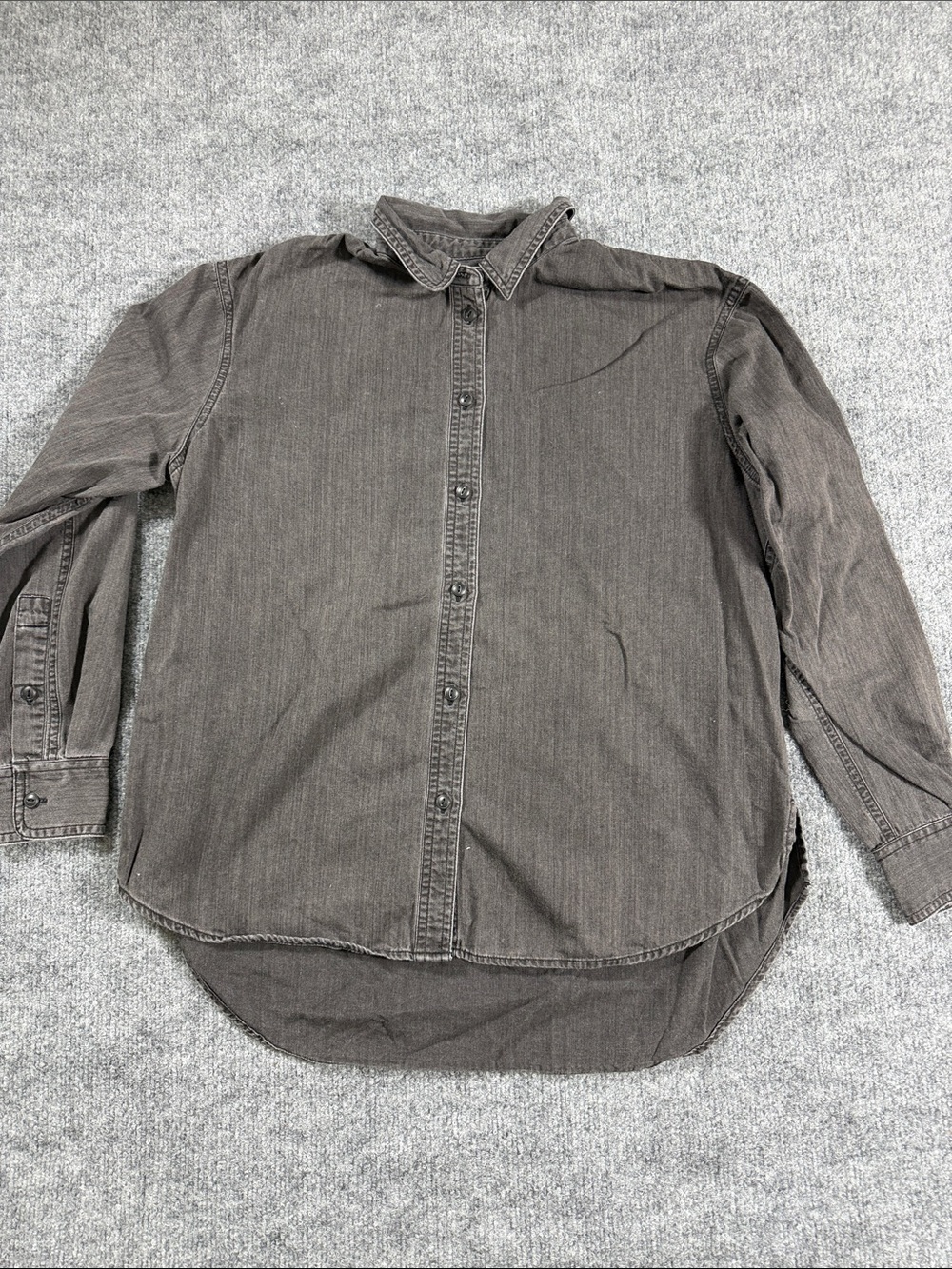 Madewell Women’s Washed Charcoal Button-Down Shirt